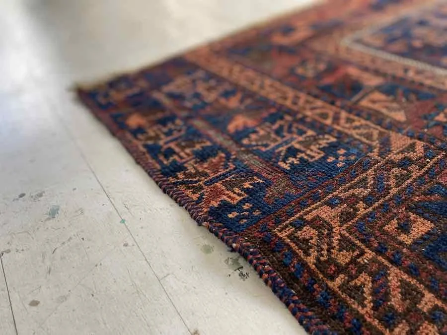 ラグ・カーペット Baluch rug#3 Square Baluch Prayer rug, 3x4 — Weft & Wool